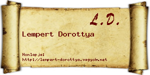 Lempert Dorottya névjegykártya